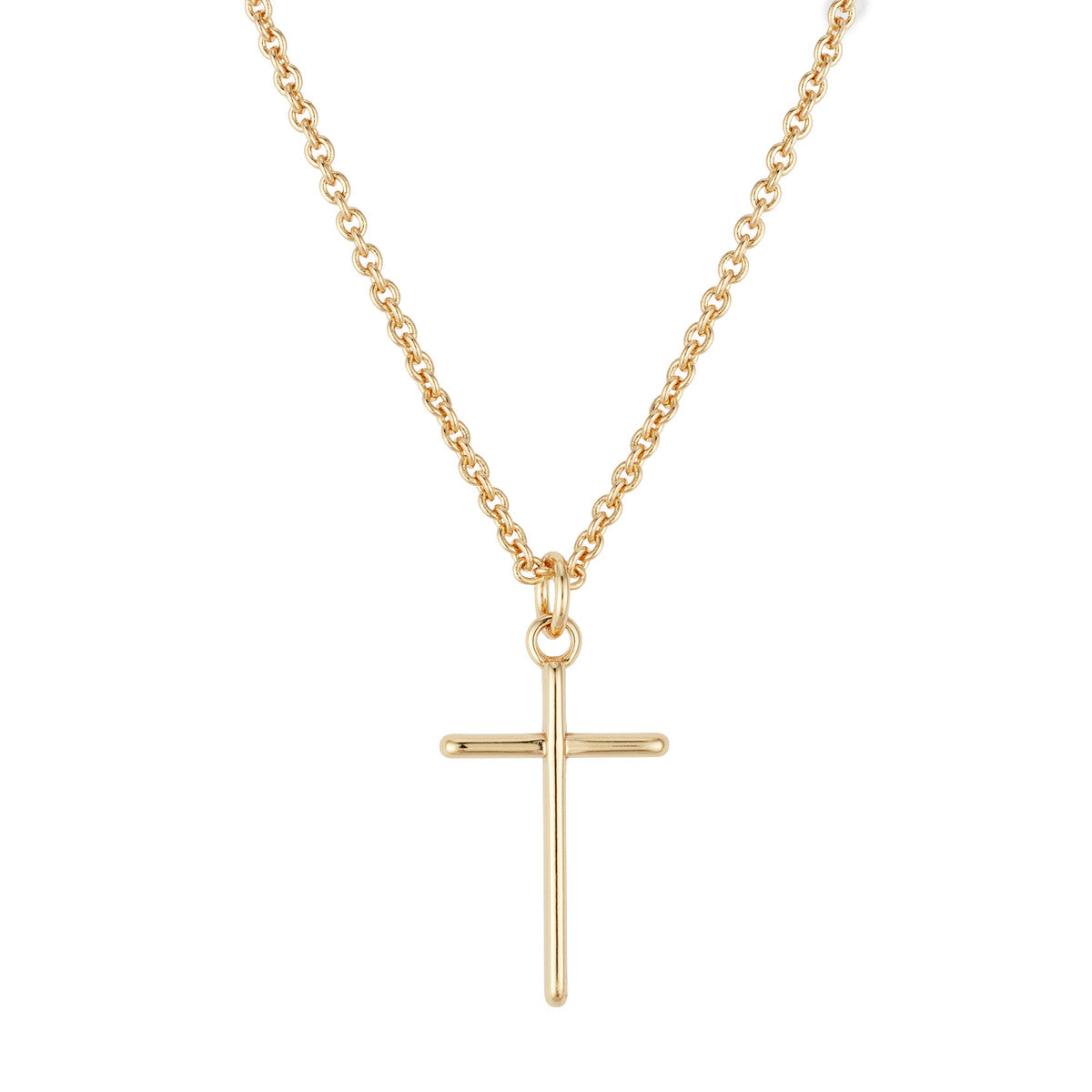 August Woods Gold Simple Cross Necklace