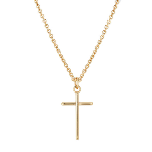 August Woods Gold Simple Cross Necklace