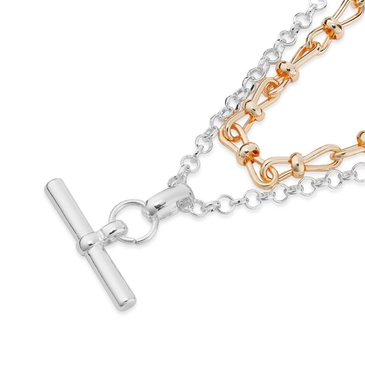 August Woods Two-Tone Large Link Chain Necklace