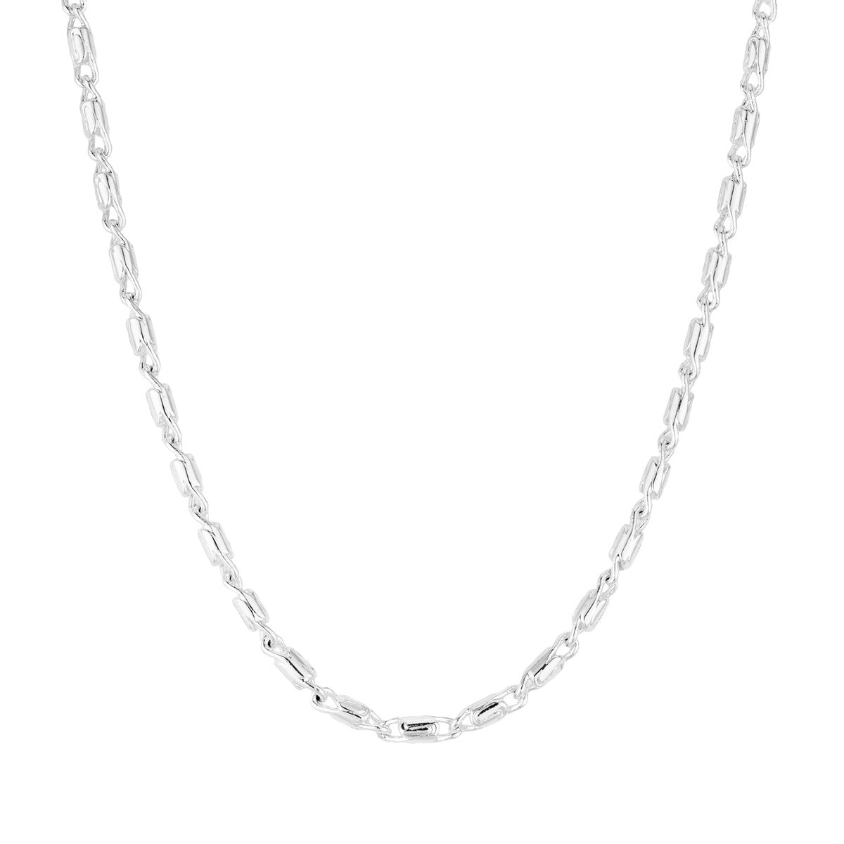 August Woods Silver Flat Bar Necklace