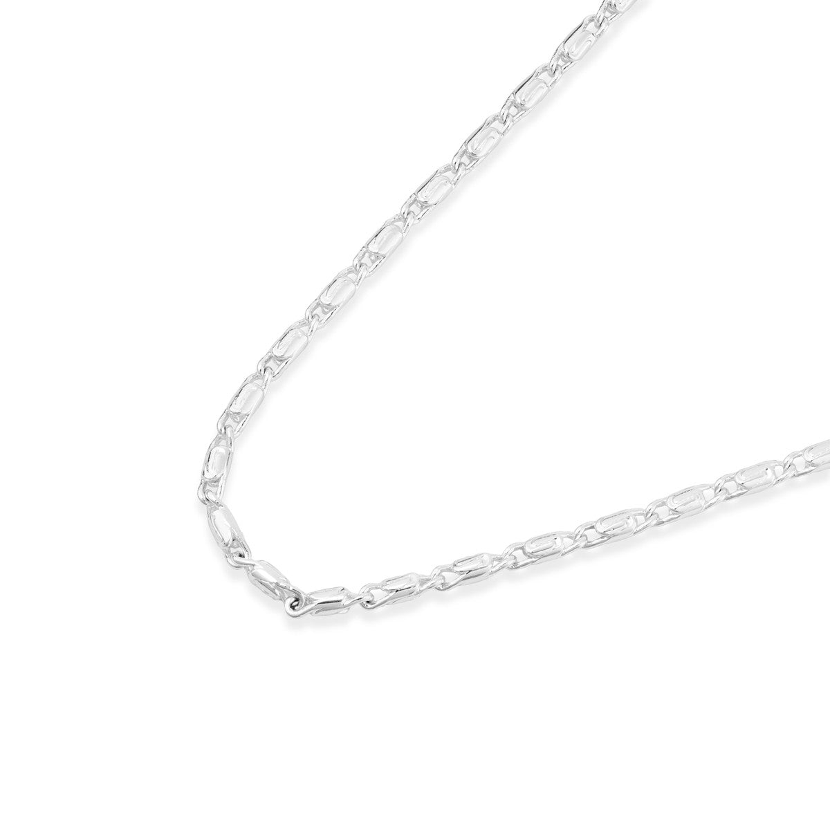 August Woods Silver Flat Bar Necklace