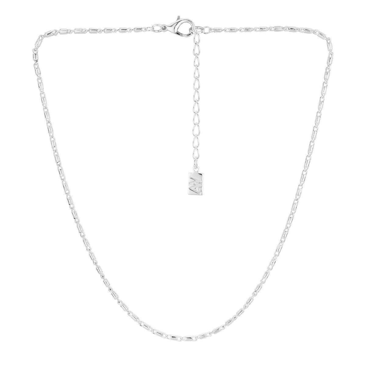 August Woods Silver Flat Bar Necklace