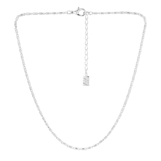 August Woods Silver Flat Bar Necklace