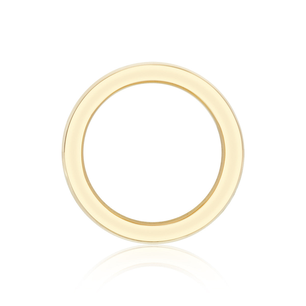 August Woods Gold Pavé Polished Band Adjustable Ring