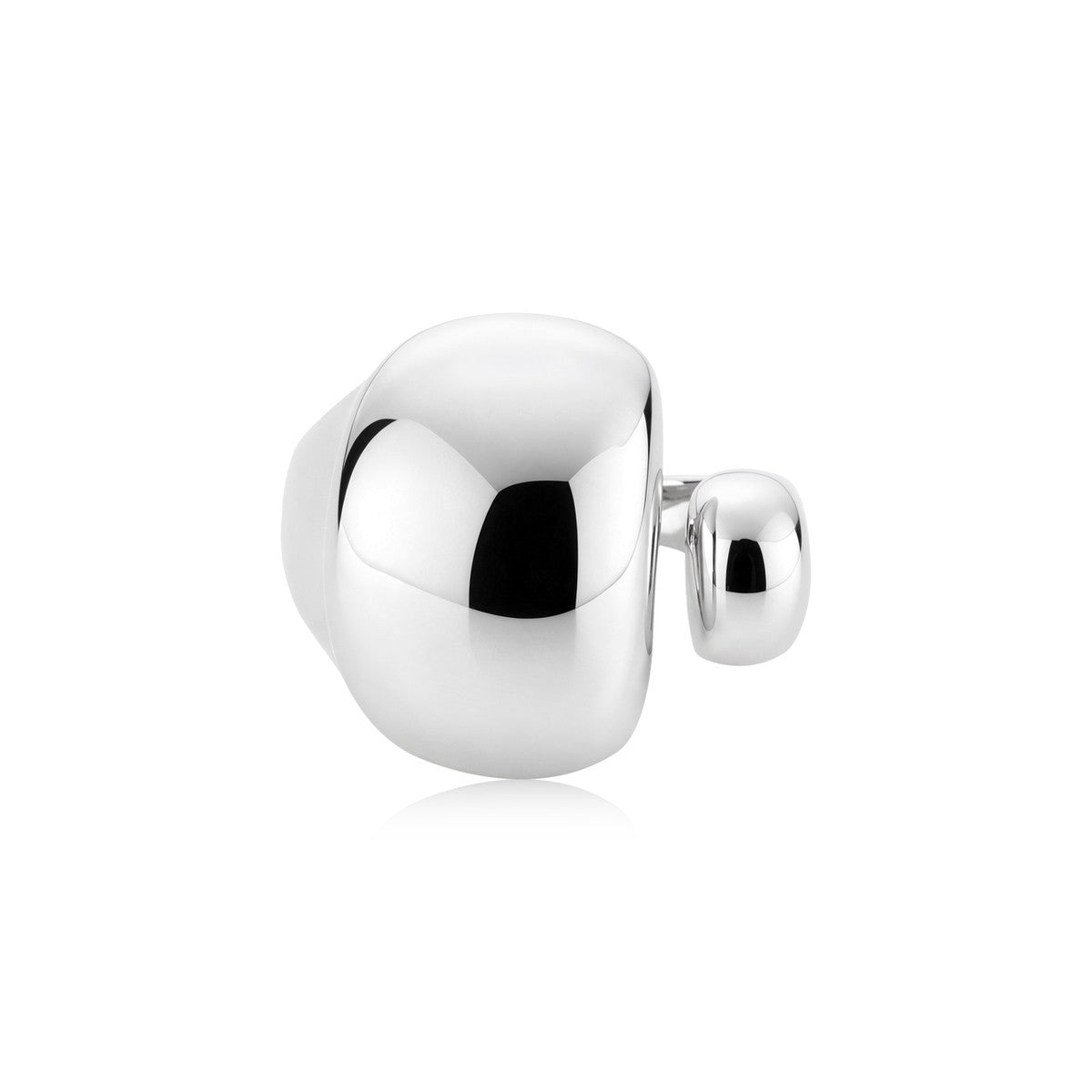 August Woods Silver Open Polished Statement Ring