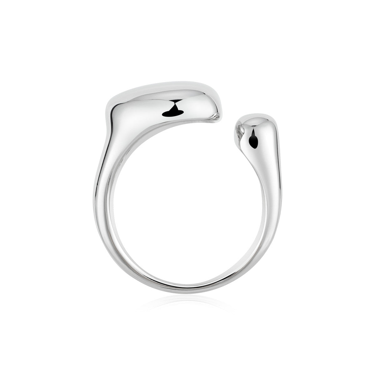 August Woods Silver Open Polished Statement Ring