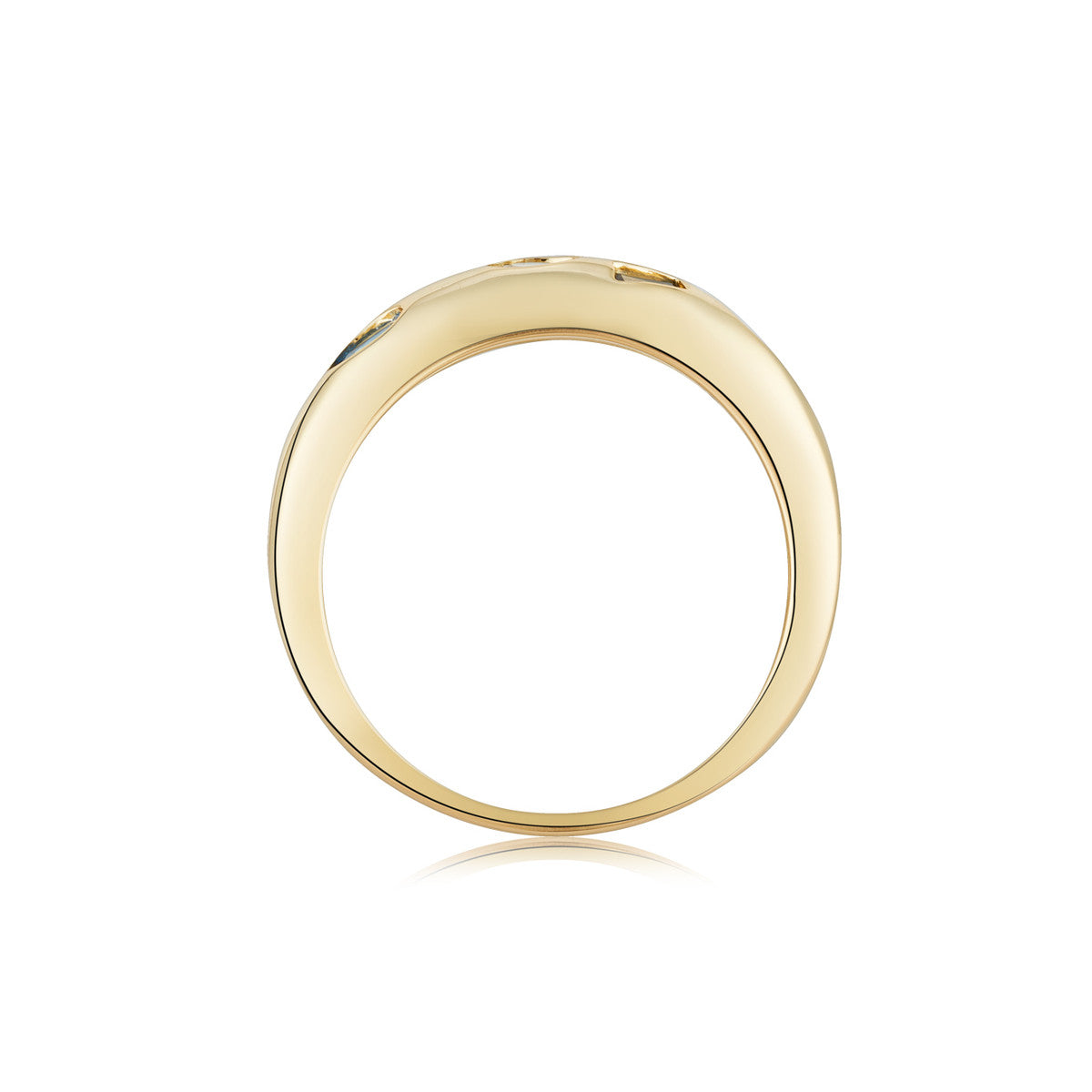 August Woods Gold Green Gemset CZ Dome Ring