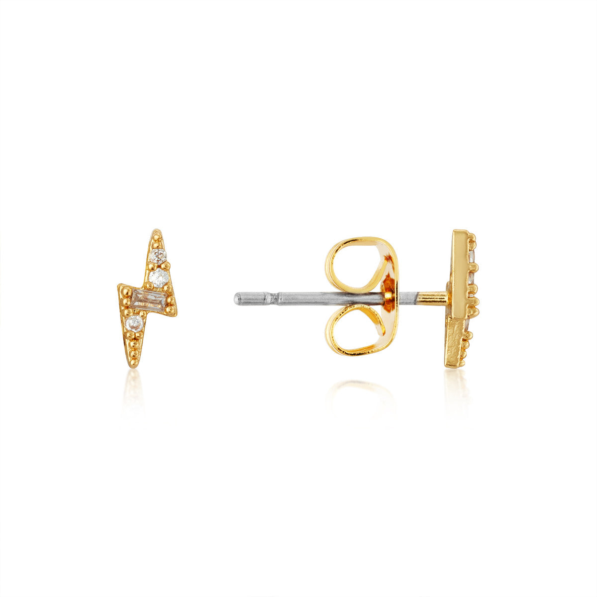 August Woods Gold Bolt and Boot Earring Pack
