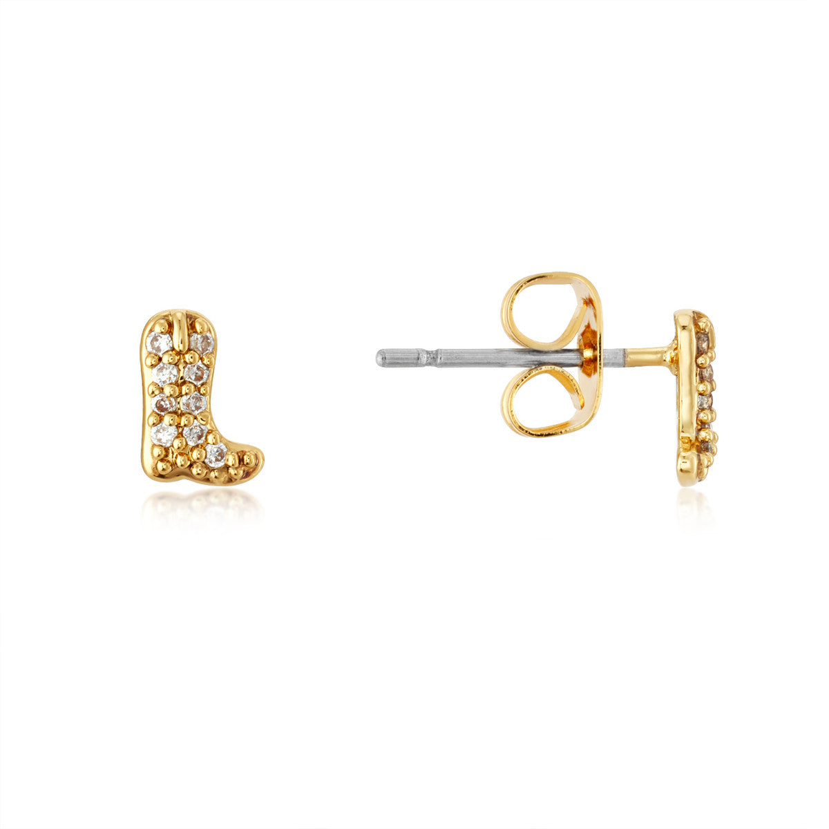 August Woods Gold Bolt and Boot Earring Pack