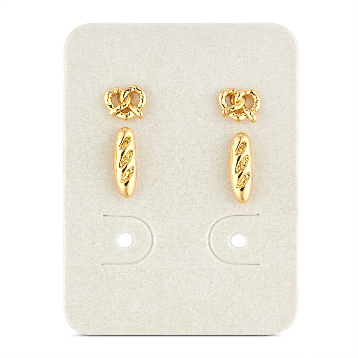 August Woods Gold Mini Bread Earring Pack