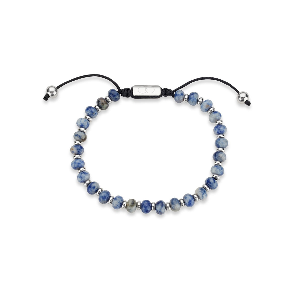 Over & Over Silver Stainless Steel Men's Sodalite Bracelet