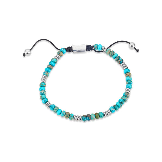 Over & Over Stainless Steel Men's Blue Jasper Bracelet