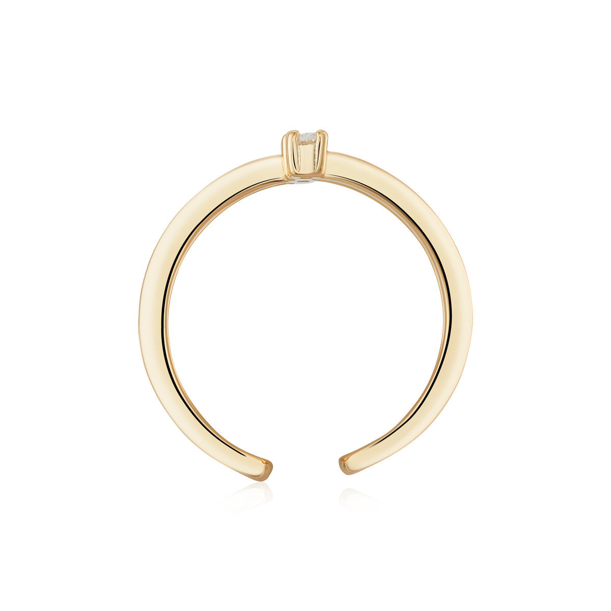 August Woods Gold Trio CZ Open Wrap Ring