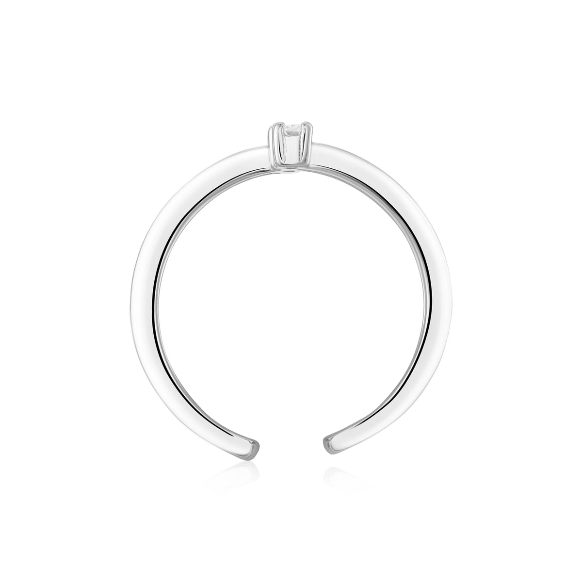 August Woods Silver Trio CZ Open Wrap Ring
