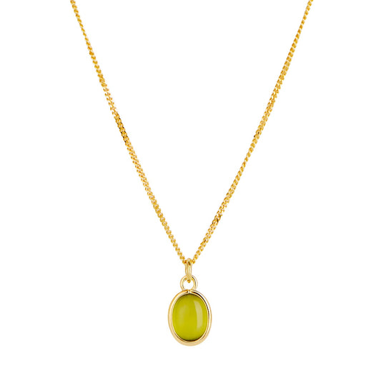 Argento Gold Peridot Chain Necklace