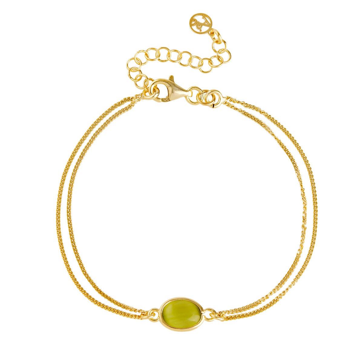 Argento Gold Peridot Chain Bracelet
