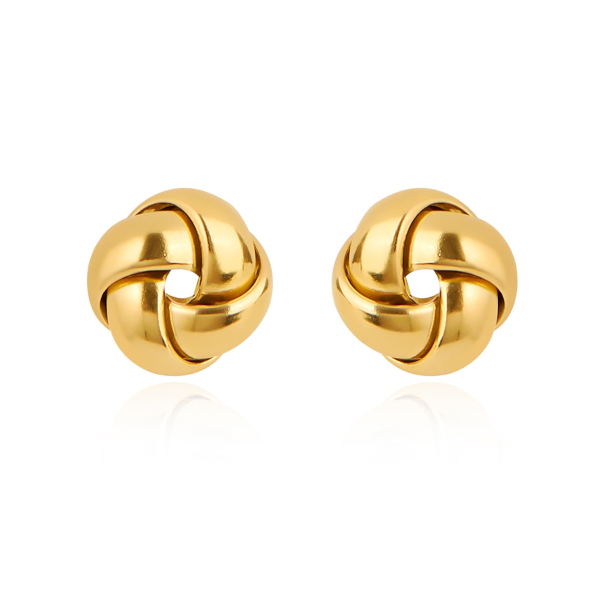 Argento Gold Knot Stud Earrings