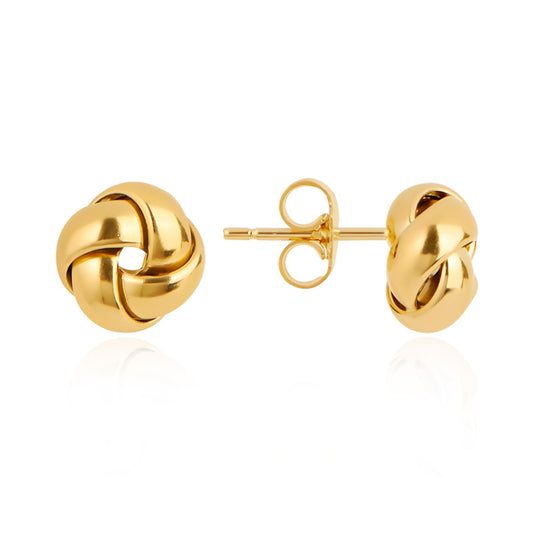 Argento Gold Knot Stud Earrings