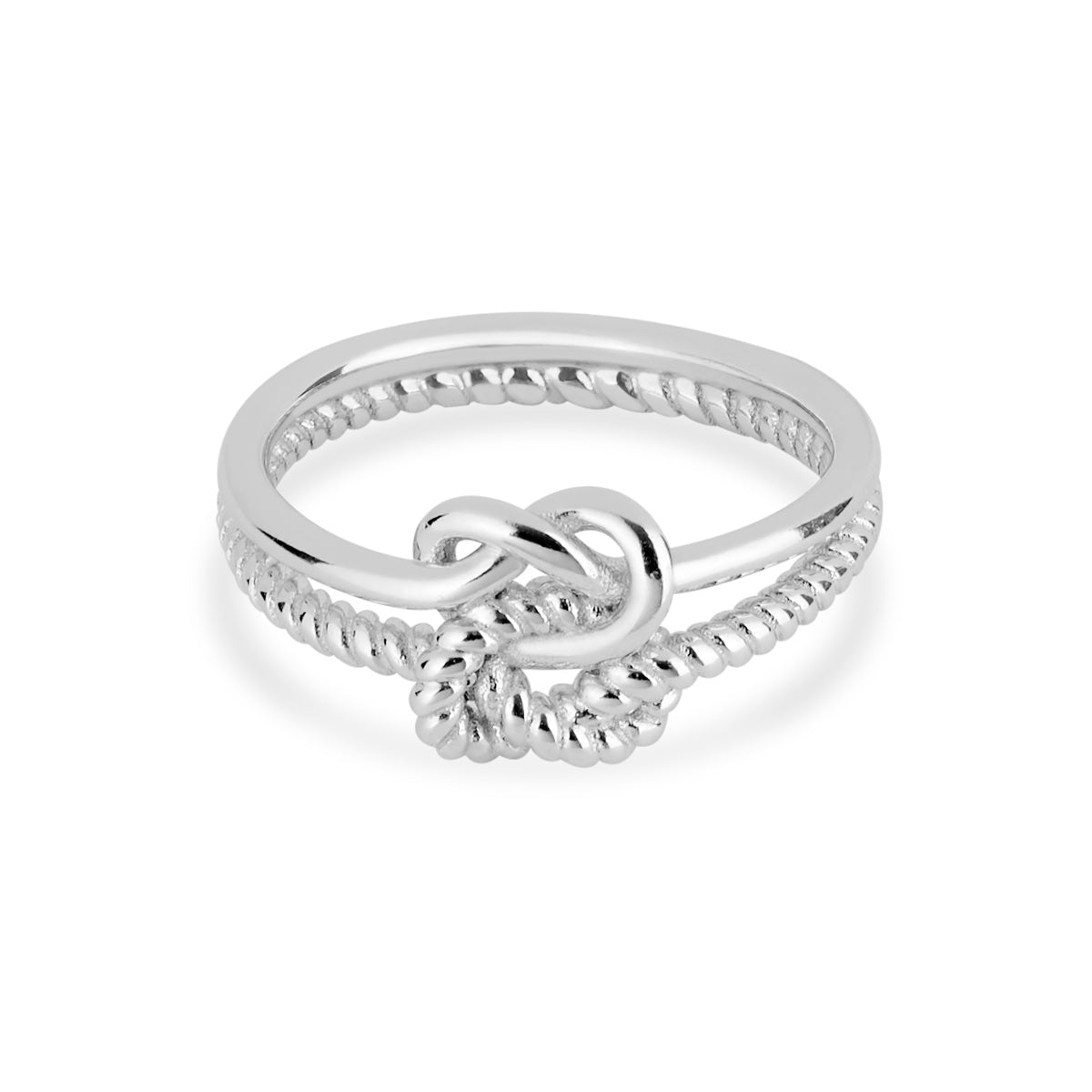 Argento Silver Celtic Double Rope Knot Ring