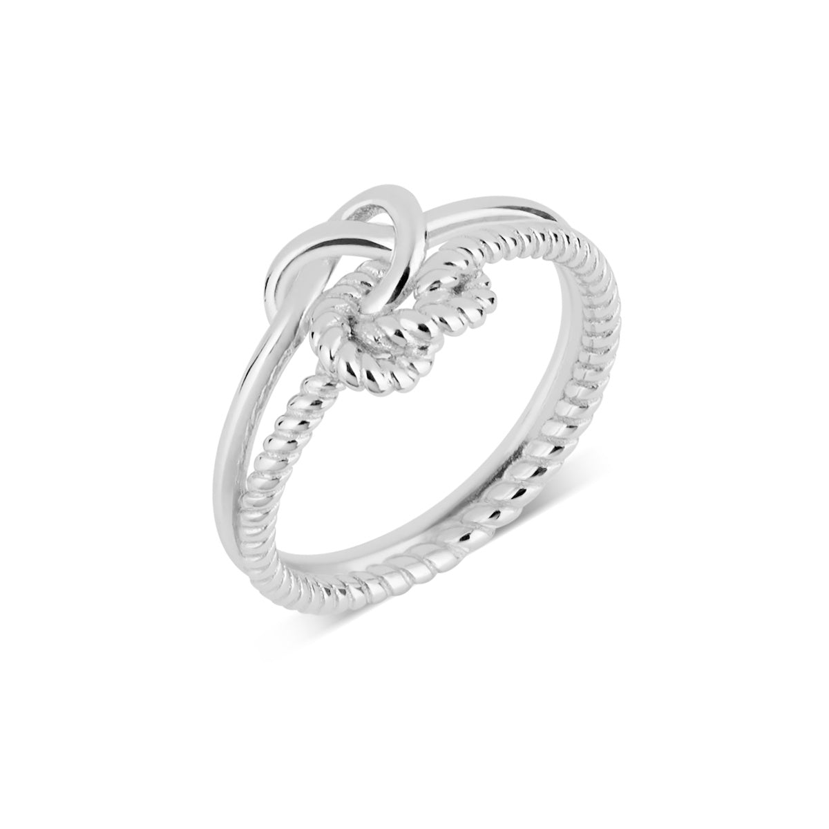 Argento Silver Celtic Double Rope Knot Ring