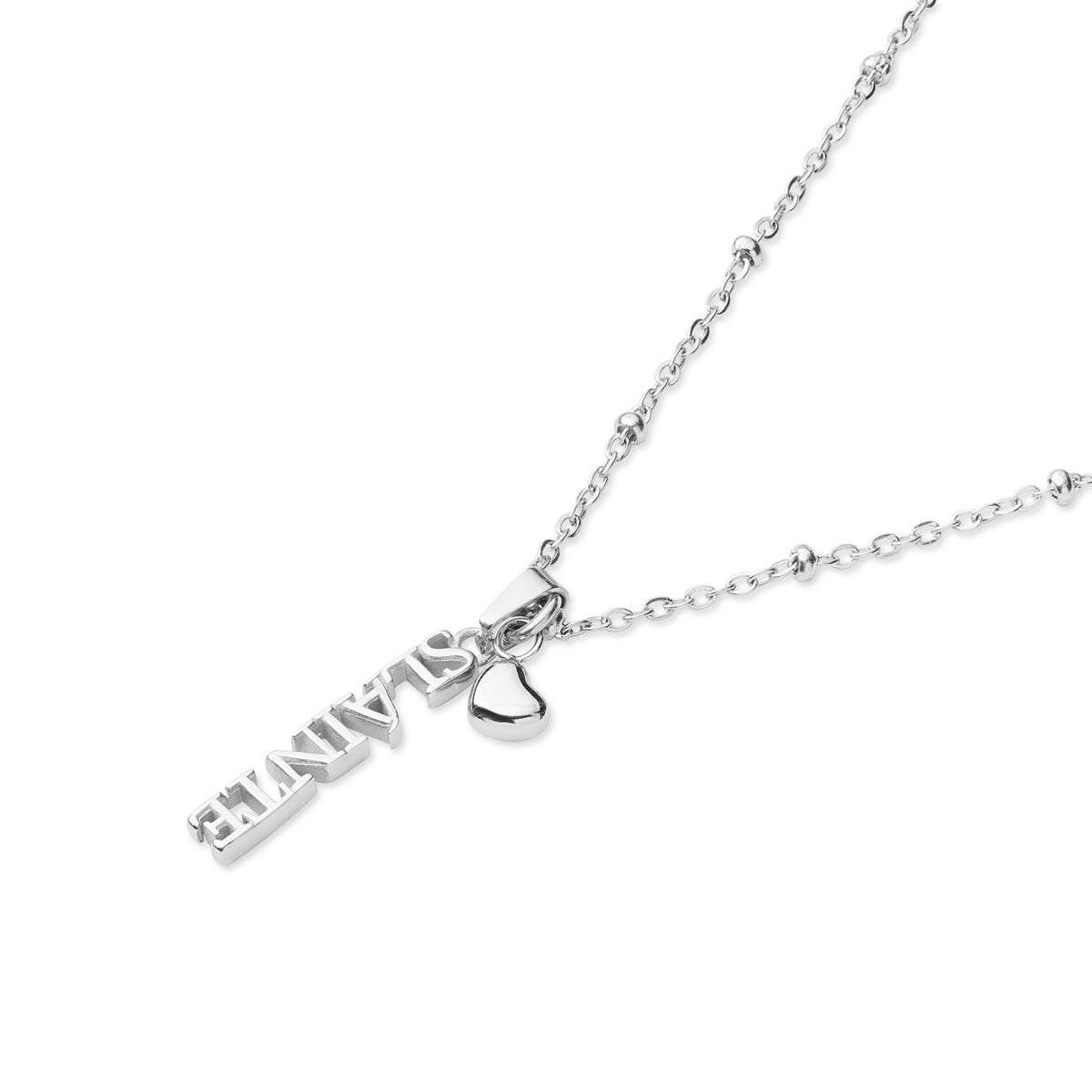 Over & Over Silver Stainless Steel Sláinte Necklace