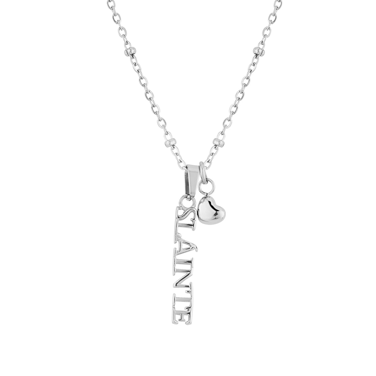 Over & Over Silver Stainless Steel Sláinte Necklace