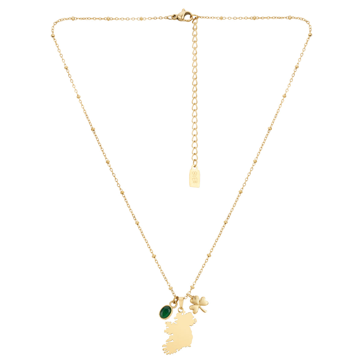 Over & Over Gold 14k Plated Stainless Steel Ireland Ball Necklace
