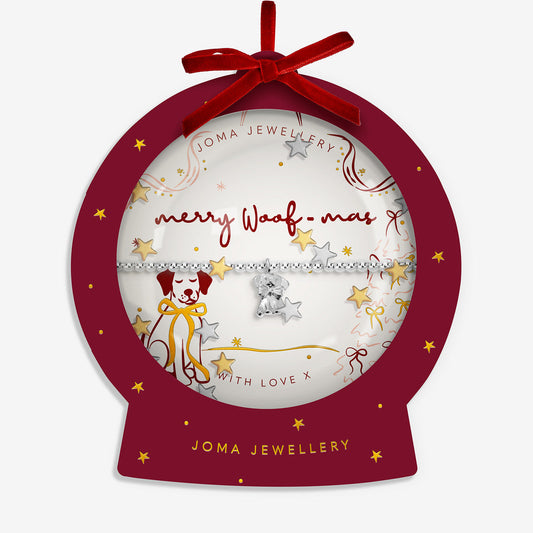 Joma Snowglobe A Little Merry Woof-Mas Bracelet