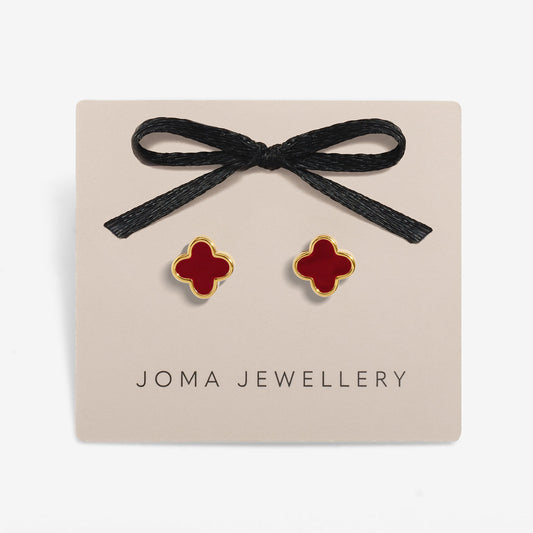 Joma Signature Clover Collection Red Clover Earrings