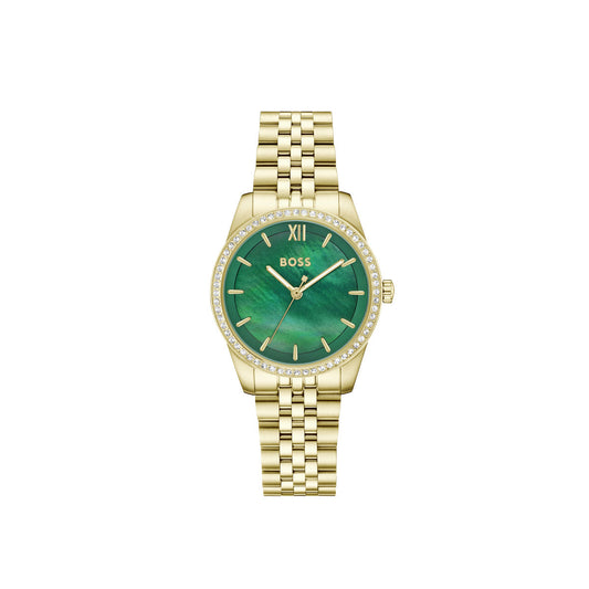 Boss Gold Graceful Precious Green Mother of Pearl Dial Watch