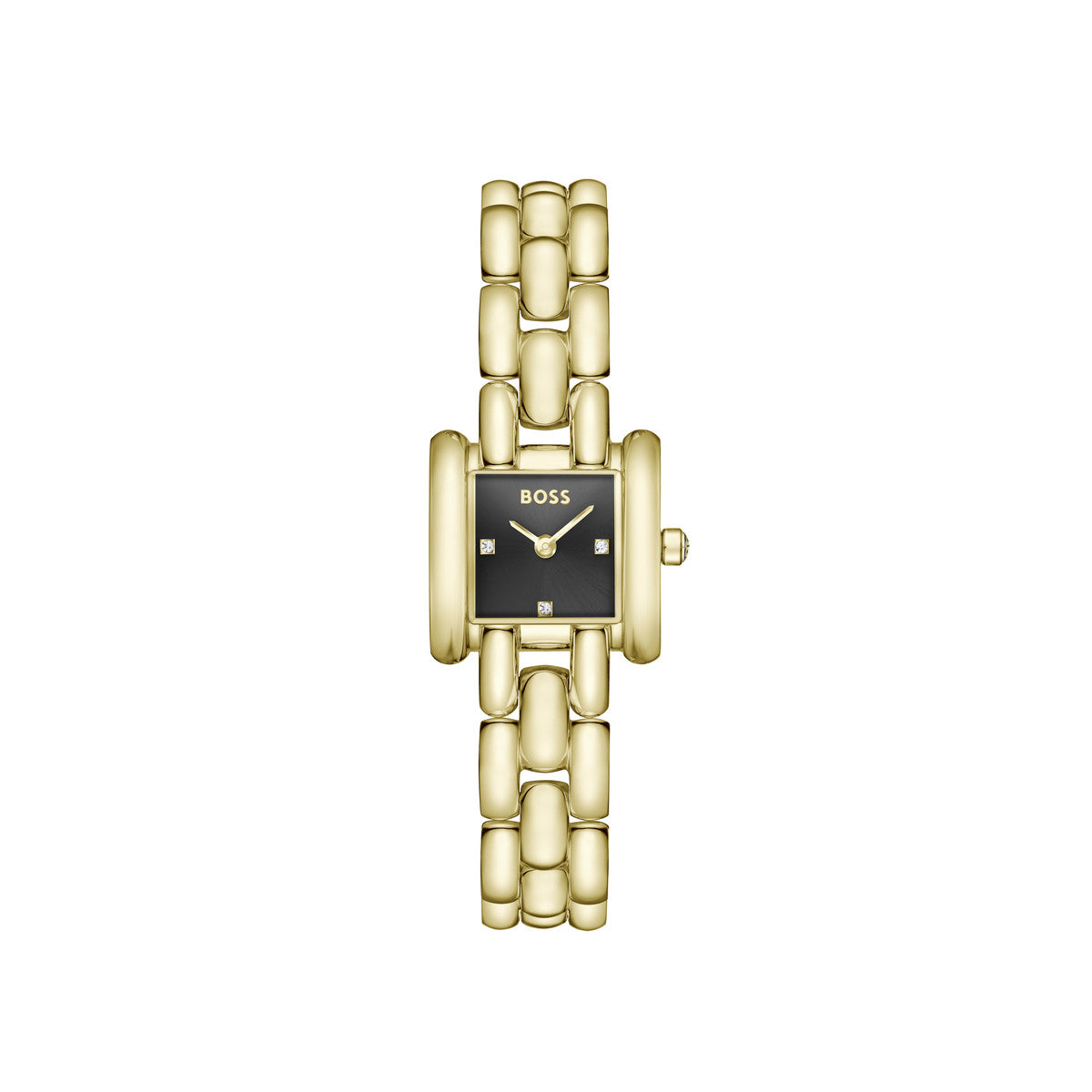 Boss Gold Violet Black Square Dial Watch