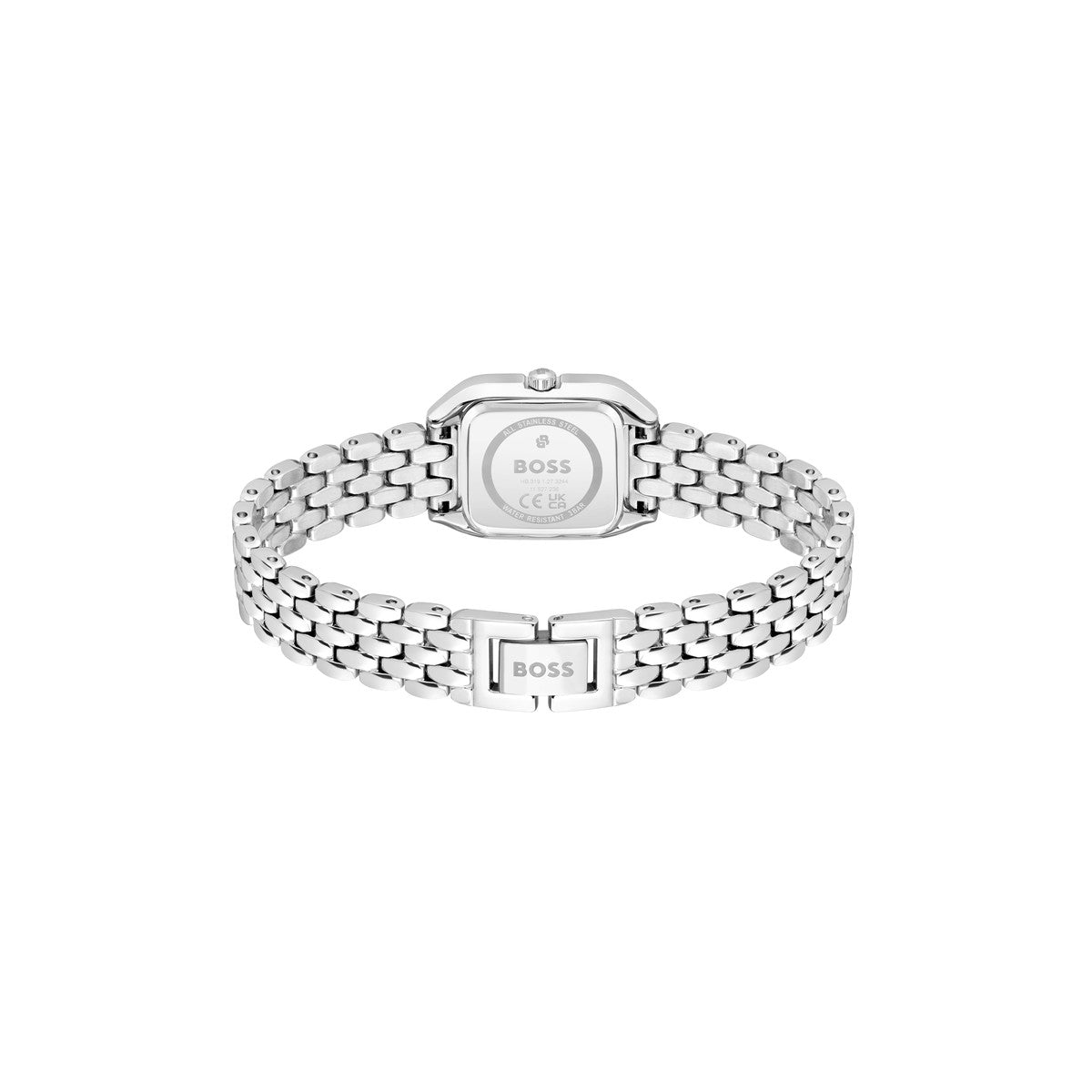 Boss Silver Mae Petite Silver Square Dial Watch
