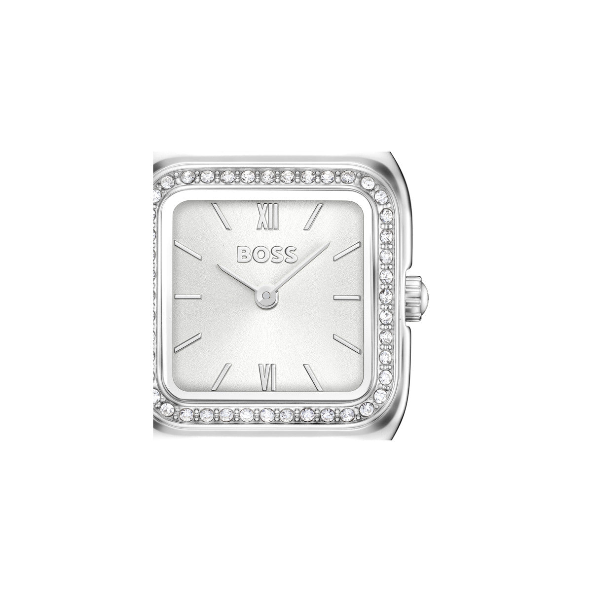 Boss Silver Mae Petite Silver Square Dial Watch