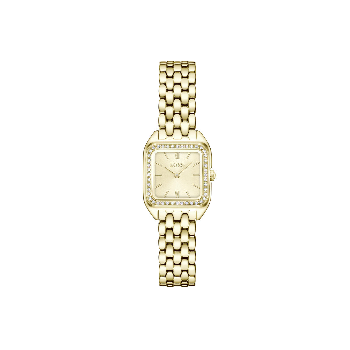 Boss Gold Mae Petite Gold Square Dial Watch