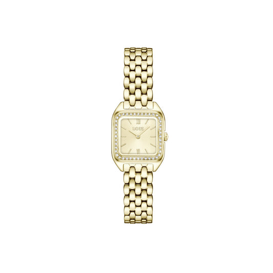 Boss Gold Mae Petite Gold Square Dial Watch