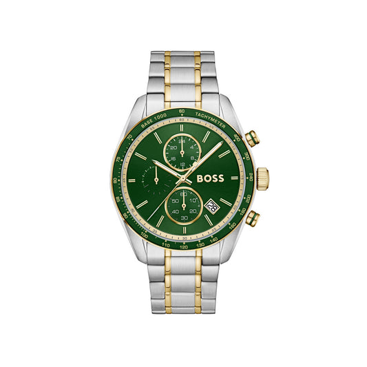 Boss Two-Tone Grand Prix Green Dial Watch