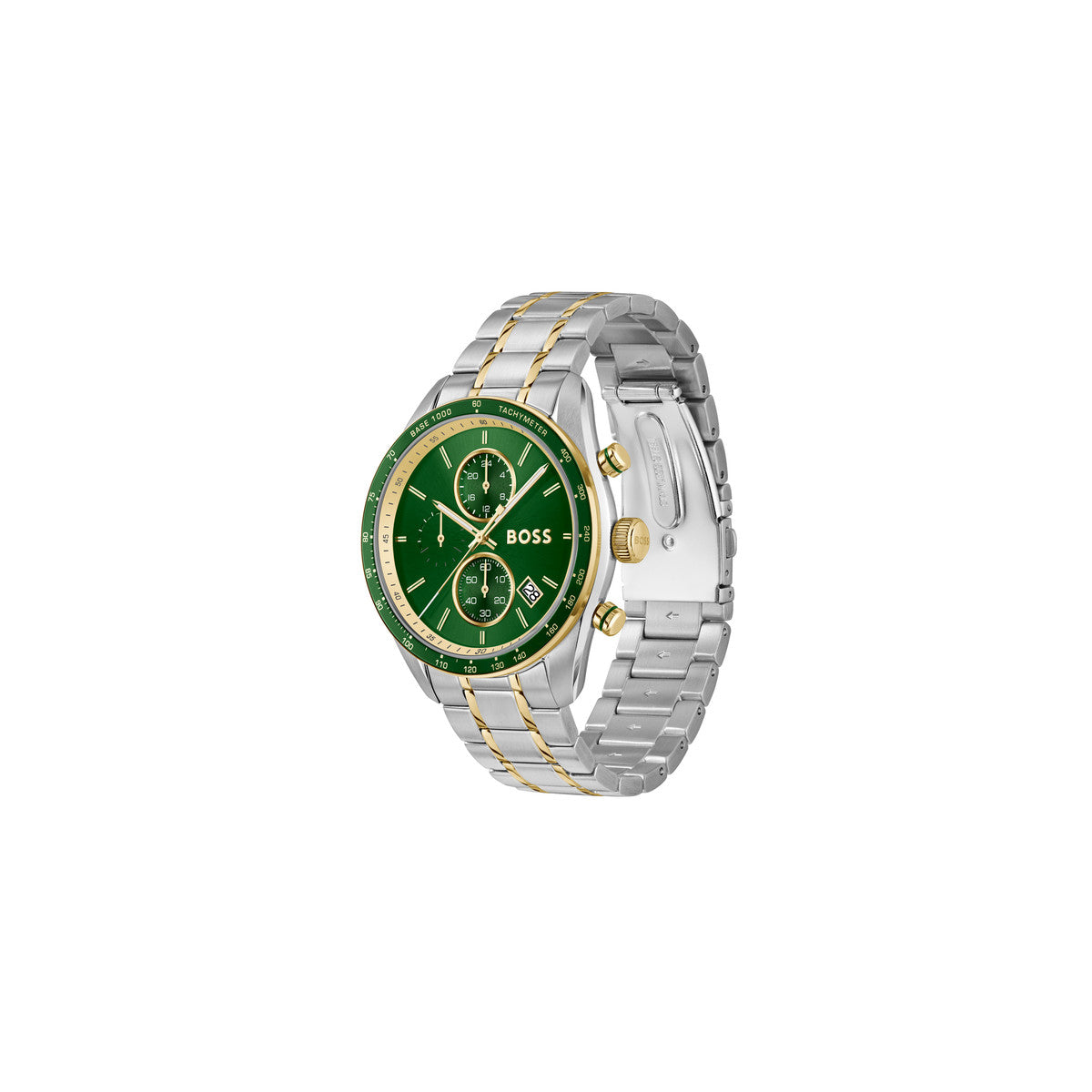 Boss Two-Tone Grand Prix Green Dial Watch