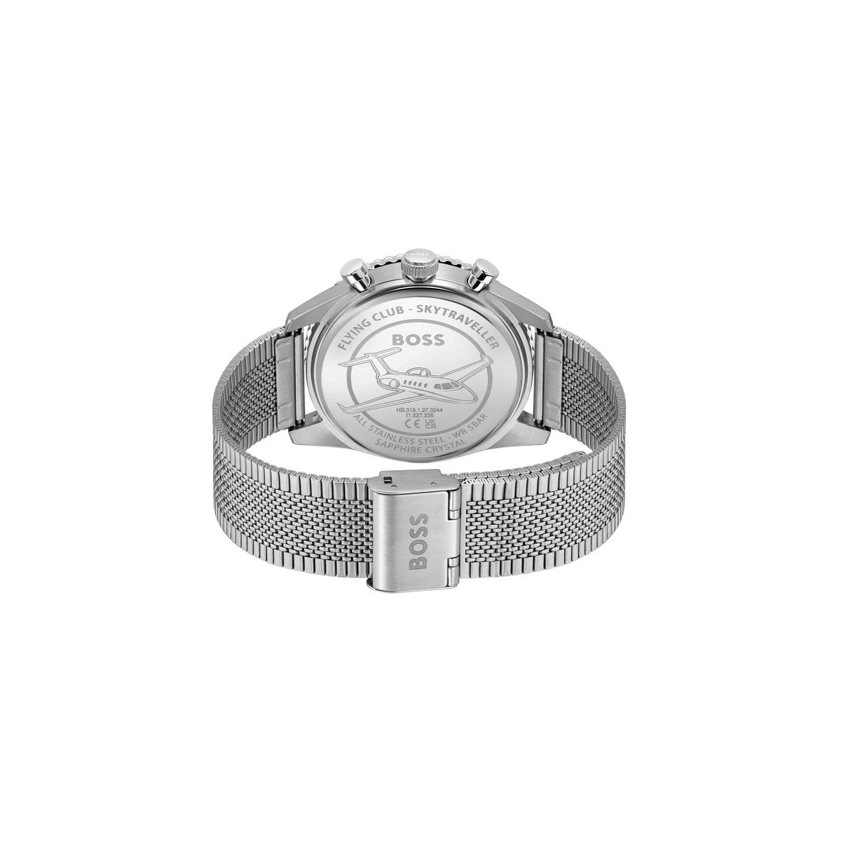 Boss Silver Sky Traveller Pro Green Dial Watch
