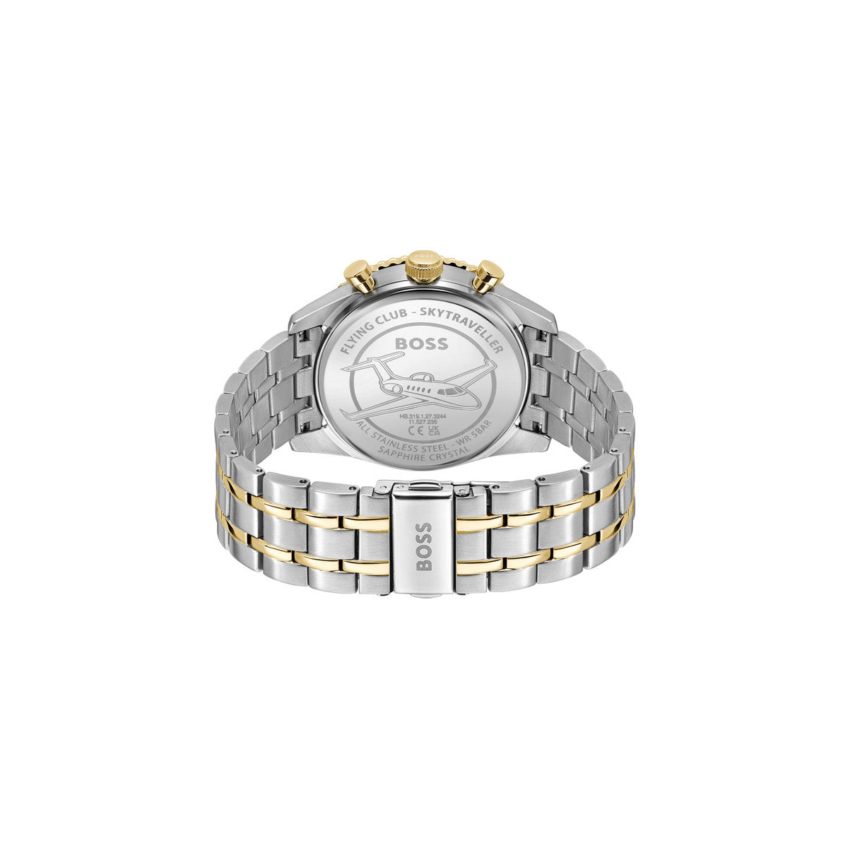 Boss Two-Toned Sky Traveller Pro Silver Dial Watch
