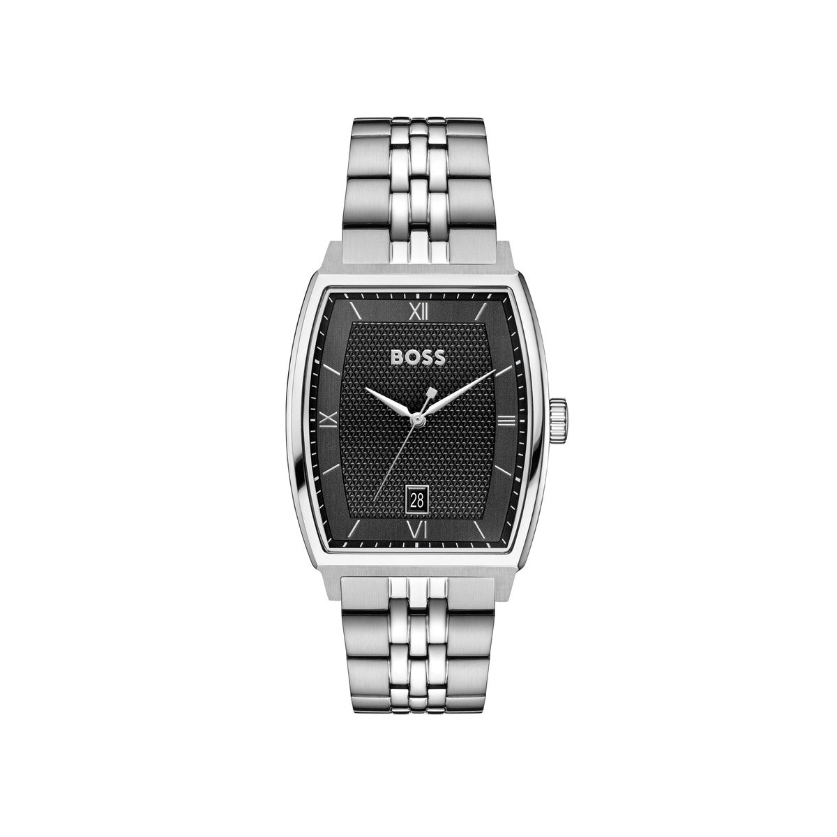 Boss Silver Principle Ark Black Dial Watch