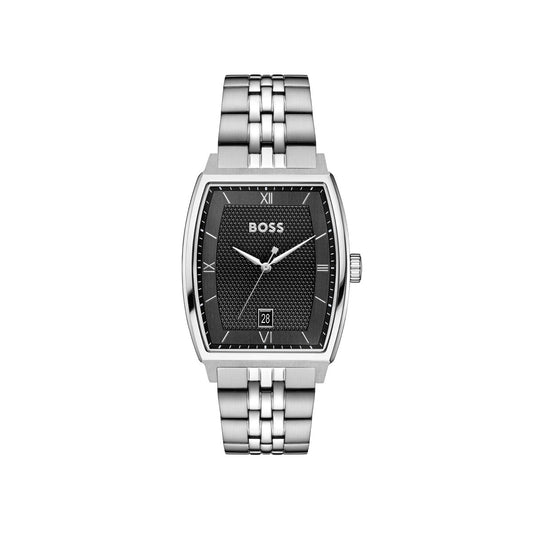 Boss Silver Principle Ark Black Dial Watch