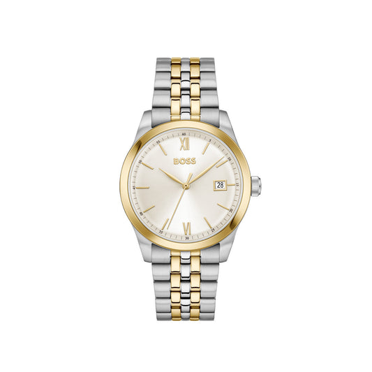 Boss Two Toned Langford Parchment Dial Watch