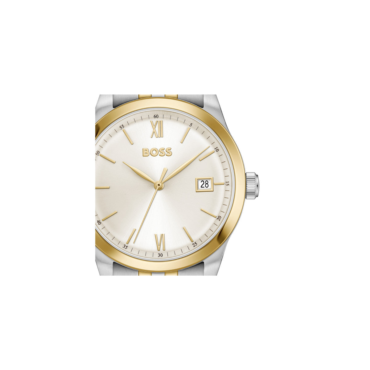 Boss Two Toned Langford Parchment Dial Watch
