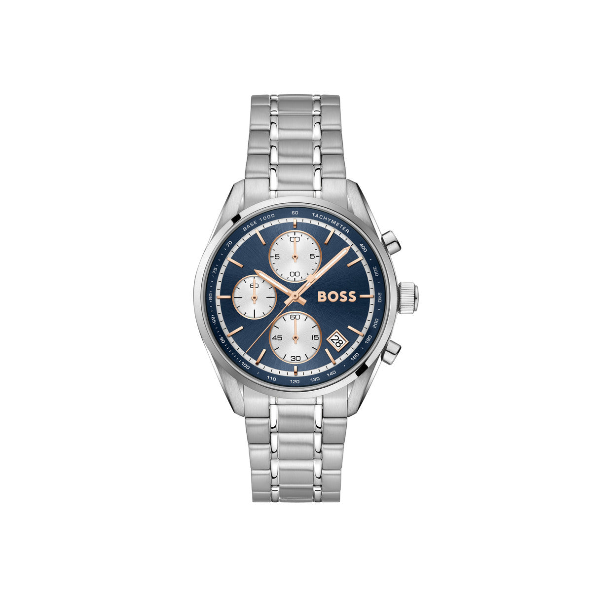 Boss Silver Grand Prix Touring Blue Dial Watch