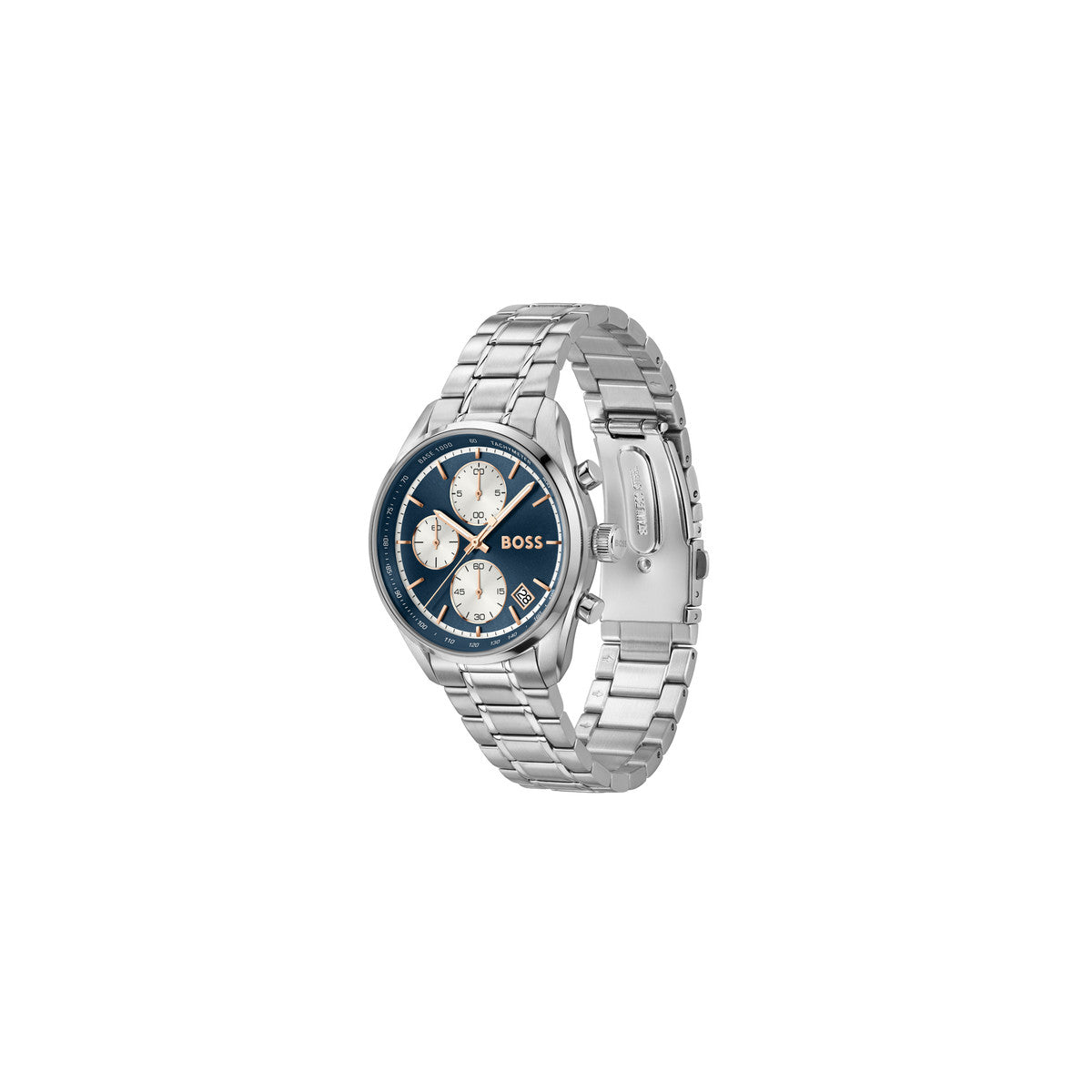 Boss Silver Grand Prix Touring Blue Dial Watch