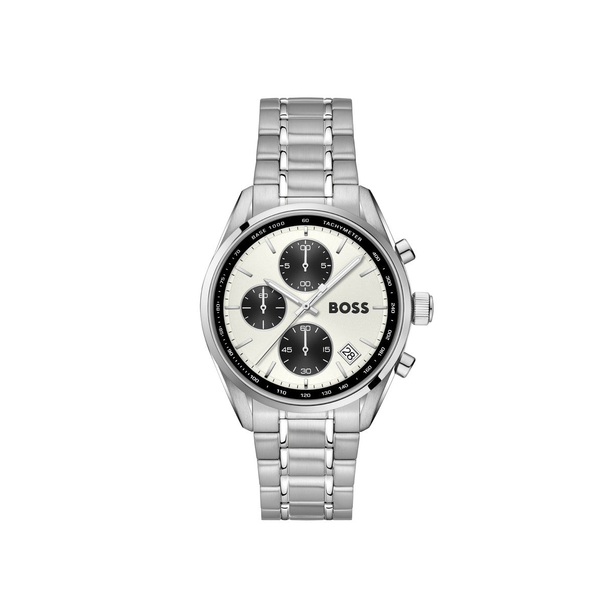 Boss Silver Grand Prix Touring White Dial Watch