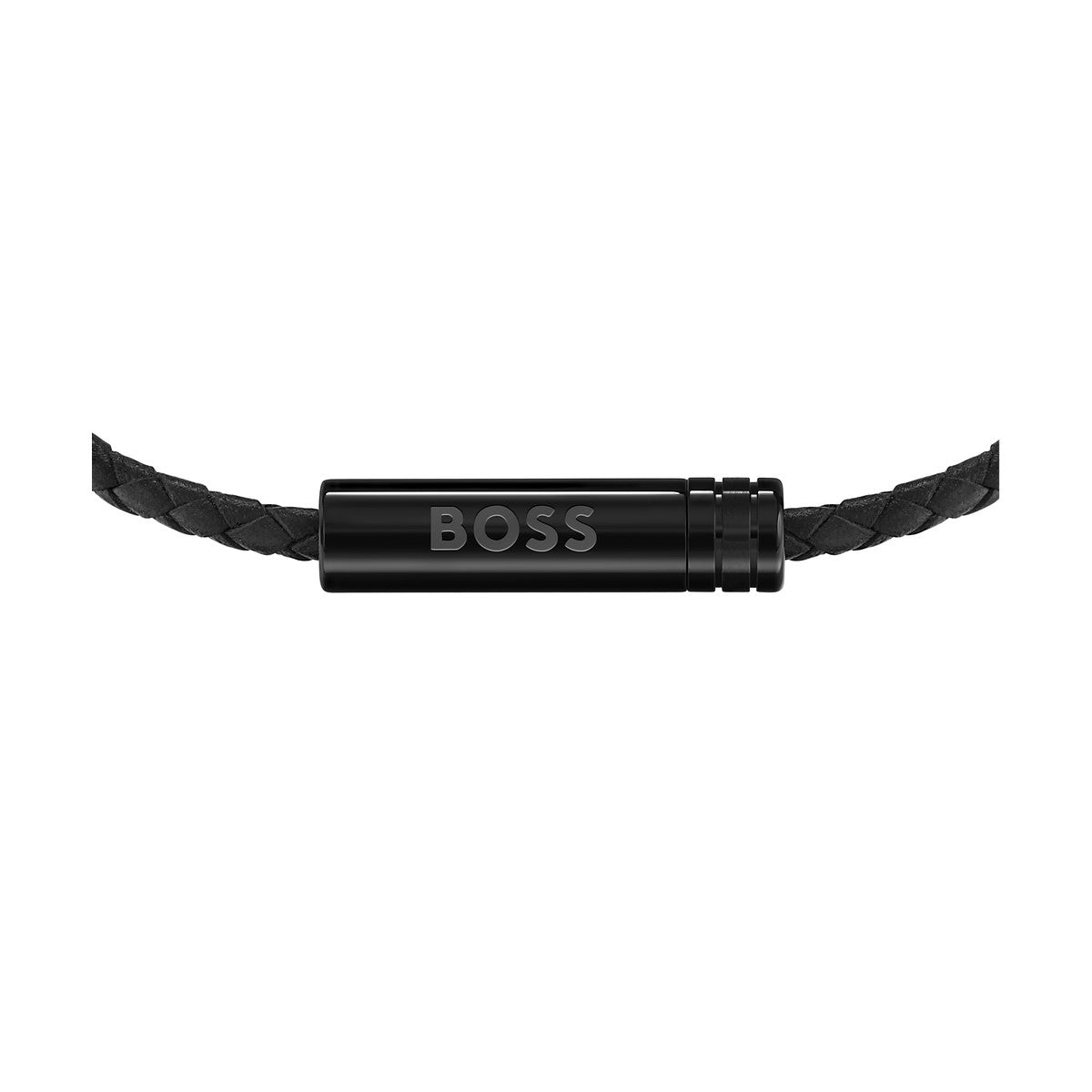 Boss Black Ares Air Black Leather Bracelet