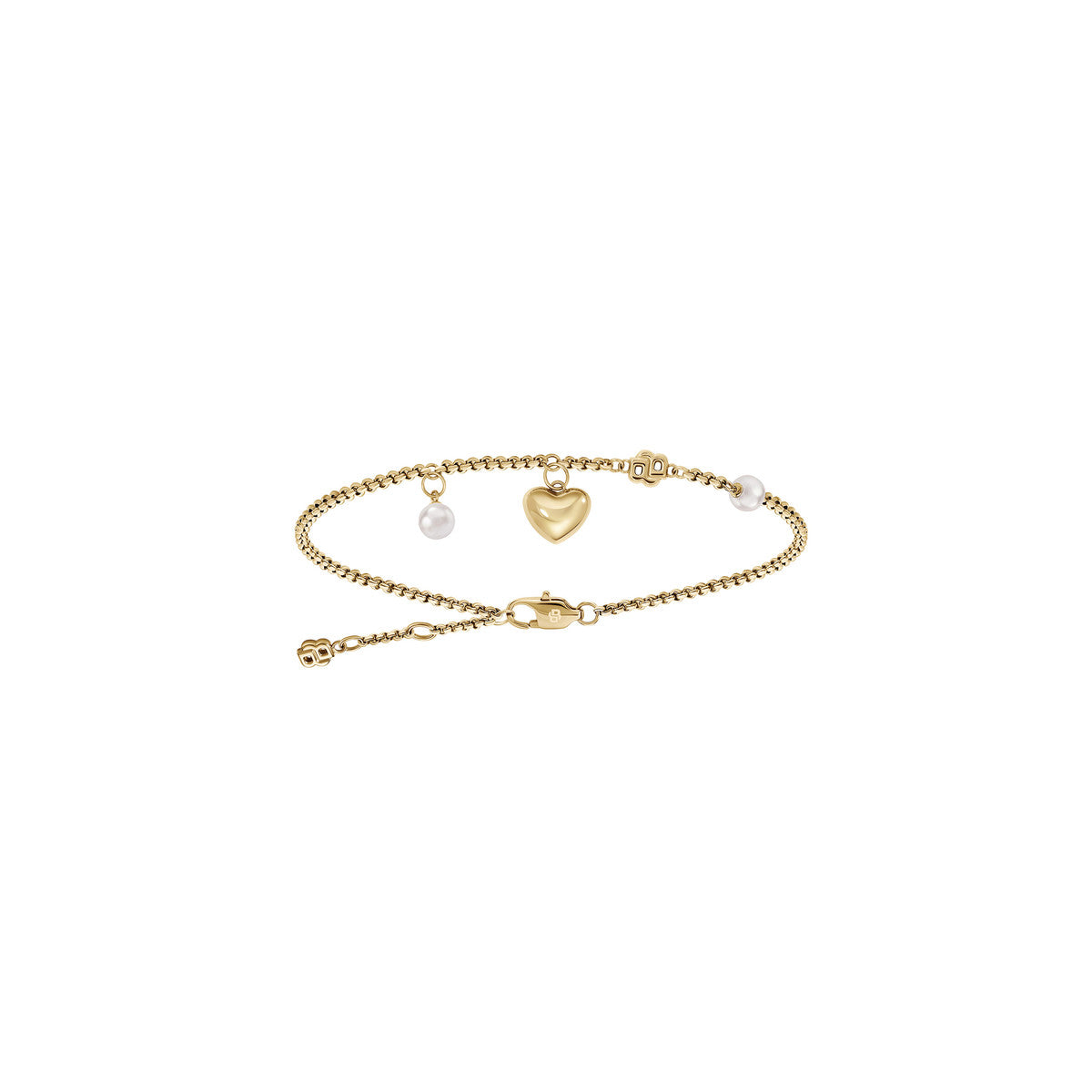 Boss Gold Amara Heart Charm Bracelet