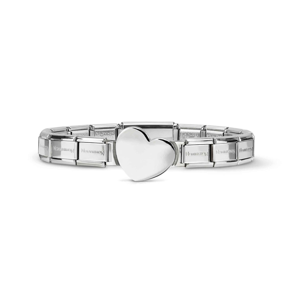 Silver Trendsetter Engravable Heart Composable Bracelet