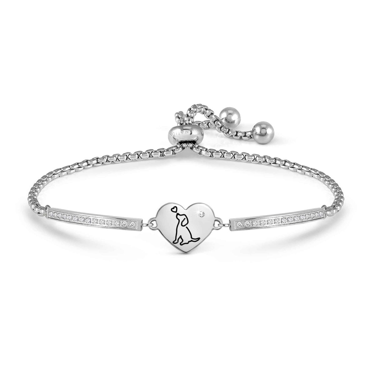 Silver Milleluci Dog Heart Bracelet